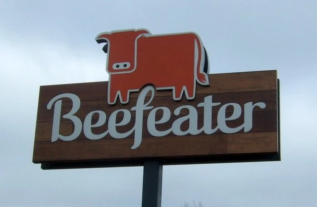 Sign for the Beefeater Millers Barn