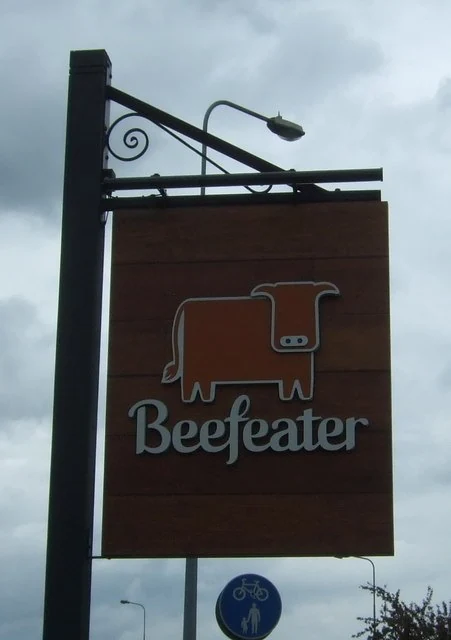Sign for the Beefeater (Albert public house), Colchester
