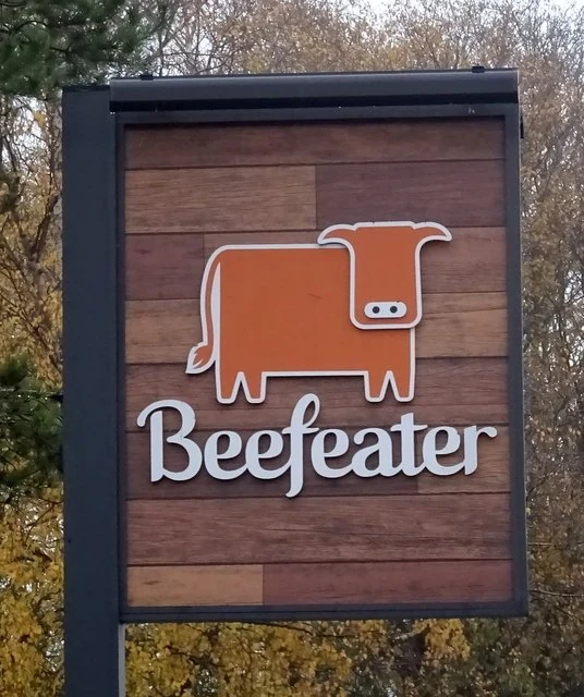 Sign for the Beefeater Yeadon Stoops